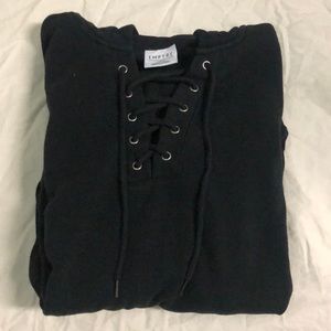 Black Empyre lace-up sweatshirt